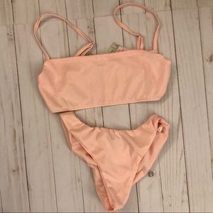 2 piece light pink/peach bikini